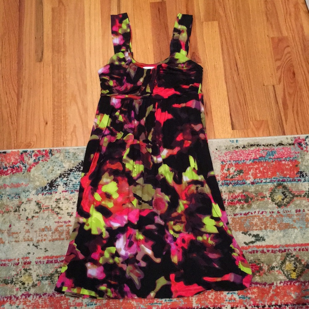 Lucy & Laurel multi color tank dress sz XS